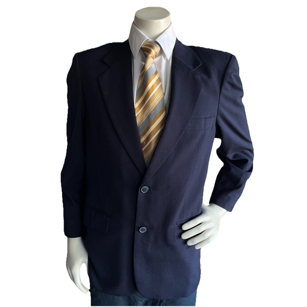 Gianni Versace Blazer Men 40 Wool Navy Sport Coat Jacket Made in Italy